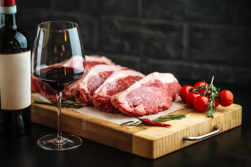 vin et viande